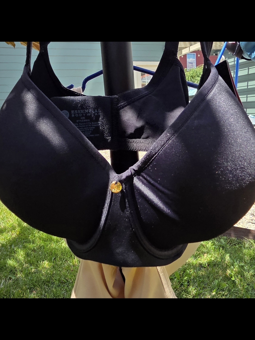 Brand New! Retail $80 Essential Bodywear Black Smooth T-shirt Underwire Bra